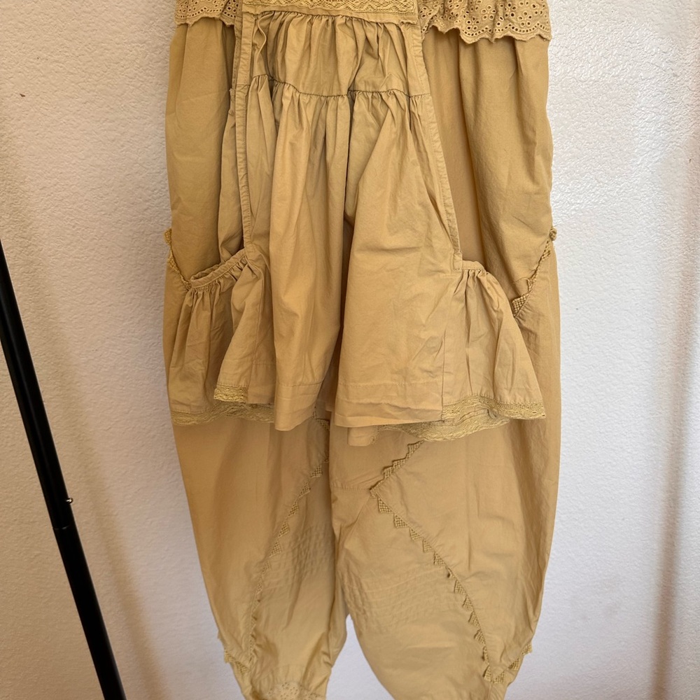 Free People Beige Ruffled Set - Picture 3 of 4